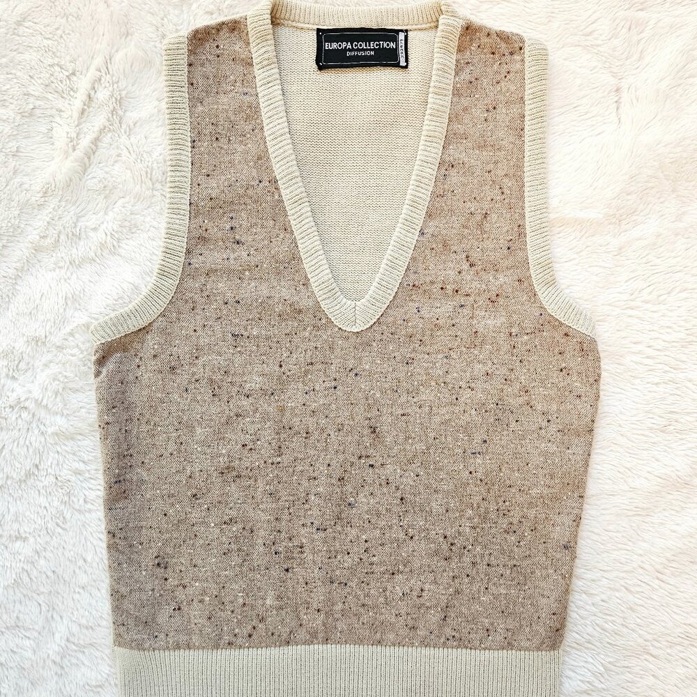 Europa Collection Diffusion Women's Vintage 70s 80's Classic Vest V-neck Size XS